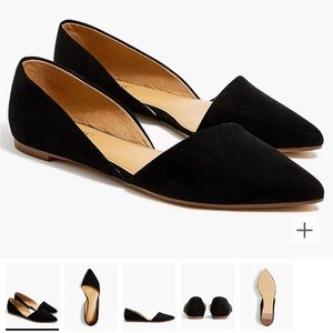 J Crew Zoe sueded d'Orsay flats Size 10
